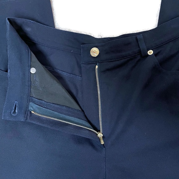 St. John Sport Women's Dark Blue Denim 5 Pocket Straight Leg Jeans Size 8 - Picture 5 of 7